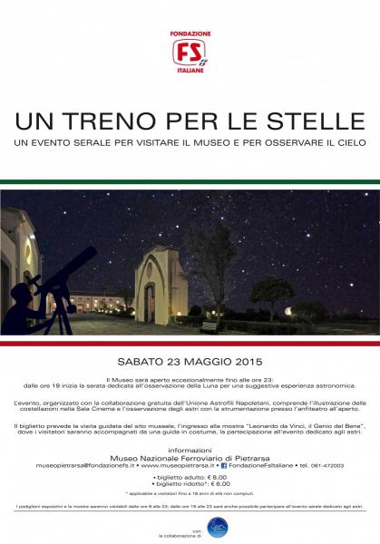 Un Treno per le stelle - Un evento serale per visitare il Museo e osservare il cielo