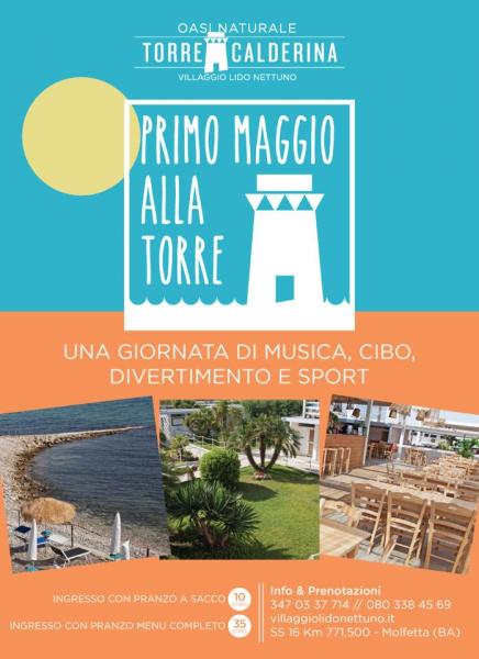 Primo maggio alla torre. Oasi naturale Torre Calderina, tra cultura, musica, cibo e divertimento.