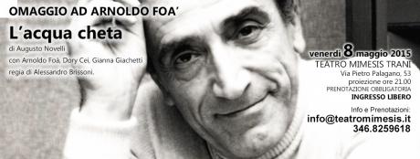 L'ACQUA CHETA di Augusto Novelli - Omaggio ad Arnoldo Foà