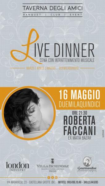 La ex voce dei Matia Bazar Roberta Faccani