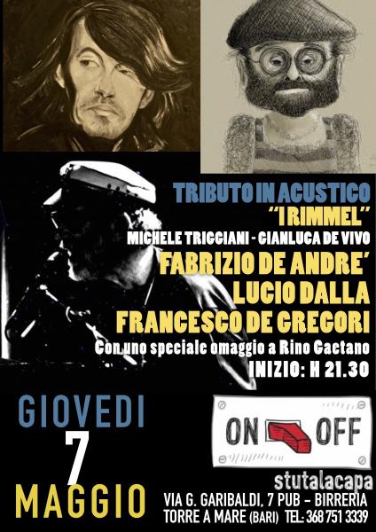 Omaggio In Acustico ai Grandi Cantautori della musica Italiana: Francesco De Gregori-Lucio Dalla-Fabrizio De Andrè e "Friends"