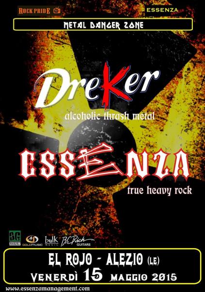 ESSENZA & Dreker: heavy metal live ad Alezio