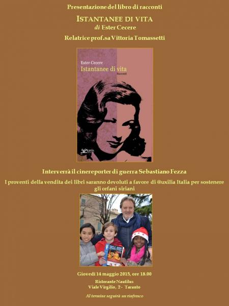 Presentazione del libro "Istantanee di vita" di Ester Cecere