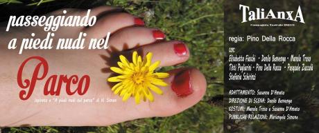 Kairòs presenta la Compagnia Talianxa in Passeggiando a piedi nudi nel parco, Ruffano domenica 17 maggio ore 20.30