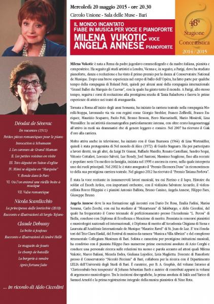 Ente Morale " IL CORETTO "  48° STAGIONE CONCERTISTICA 2014/2015
