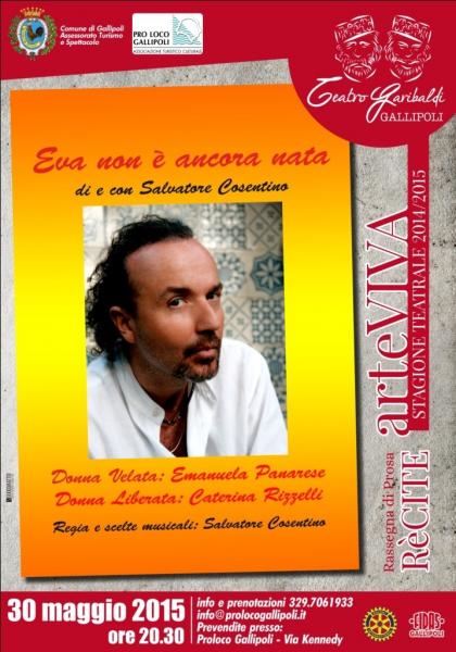 La bellezza delle donne per il Teatro Garibaldi: EVA NON E' ANCORA NATA IN SCENA A GALLIPOLI