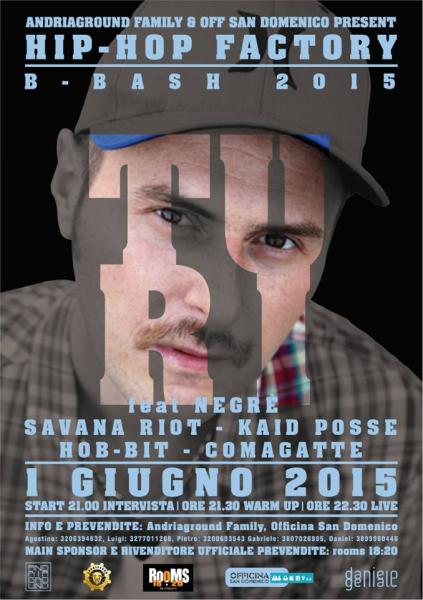 *** TURI *** Live @ HIP-HOP FACTORY // 1 Giugno - Officina San Domenico, Andria