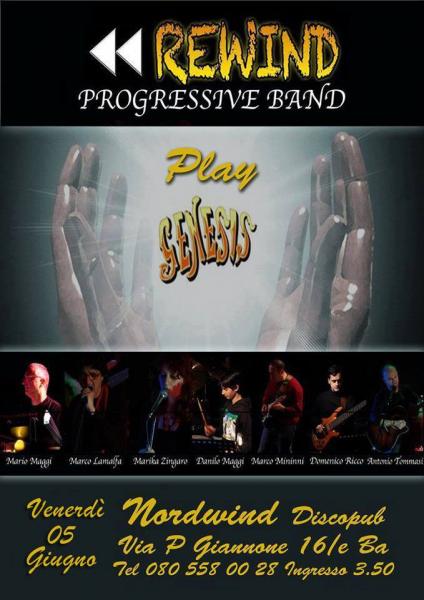 Rewind (GENESIS Tribute) in concerto al Nordwind discopub
