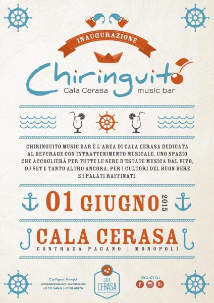 Inaugurazione Chiringuito music bar, il baretto sul mare di Cala Cerasa