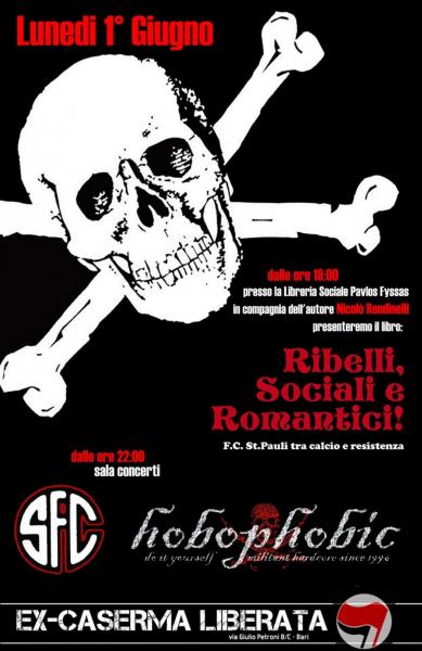 [01.06.2015] Presentazione del libro - RIBELLI, SOCIALI E ROMANTICI - F.C. St. Pauli tra calcio e resistenza - a seguire S.F.C + Hobophobic
