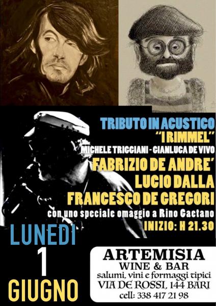 Omaggio a Fabrizio De Andrè - Lucio Dalla - Francesco De Gregori e Rino gaetano (Serata speciale 2 Giugno)