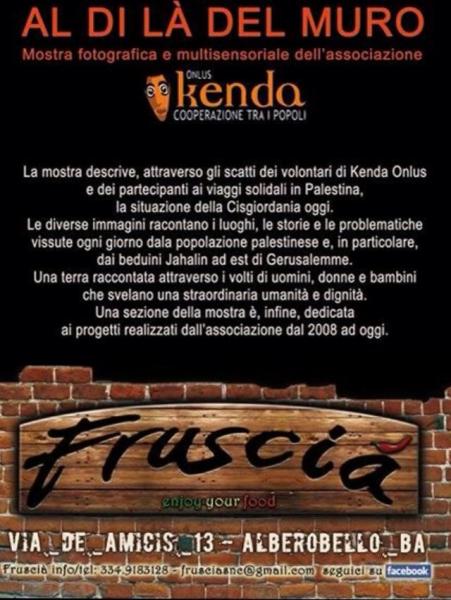 "Al di là del muro" Mostra fotografica sulla Palestina |Kenda Onlus|