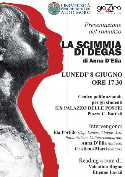 La scimmia di Degas: la critica d'arte barese Anna D'Elia presenta il suo romanzo