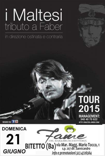 Tributo a FABRIZIO DE ANDRE' con I MALTESI