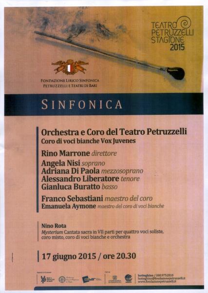 Cantata Sacra "Mysterium"di Nino Rota
