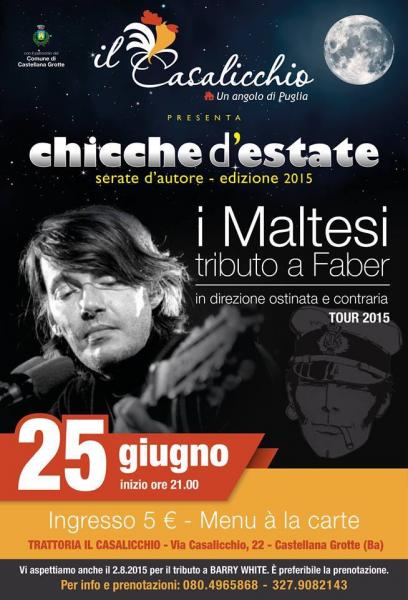 Tributo a Fabrizio De André con i MALTESI