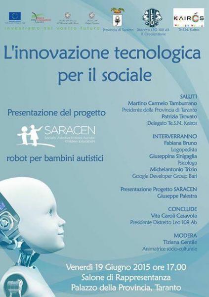 L'innovazione tecnologica per il sociale - Presentazione del progetto Saracen