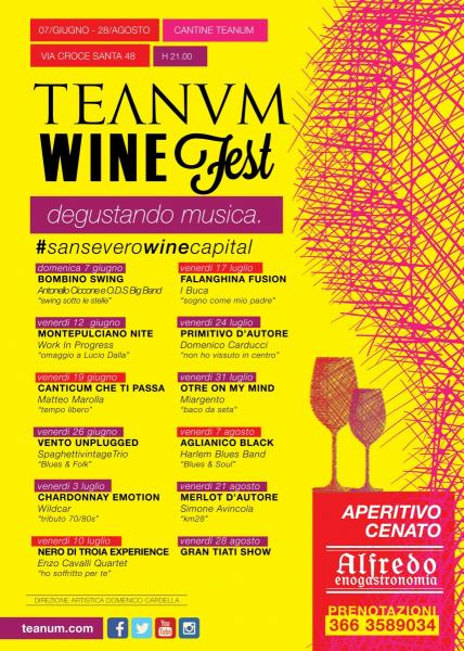 Teanum Wine Fest: il 19 Giugno, Matteo Marolla e la Zumpinària Banda