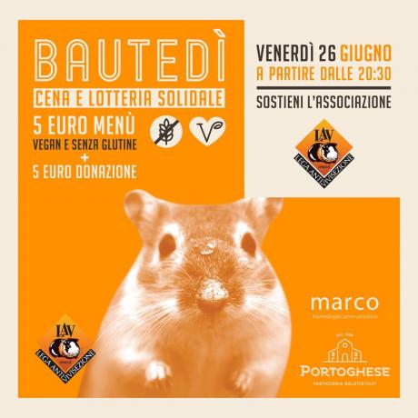 Cena vegan e gluten free con lotteria solidale per la Lav Bari