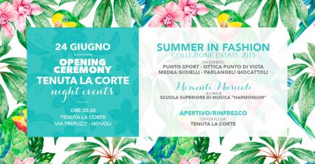 Summer in Fashion2 per l'opening di Tenuta la Corte. Moda, eleganza e proposte per l'estate 2015 a bordo piscina