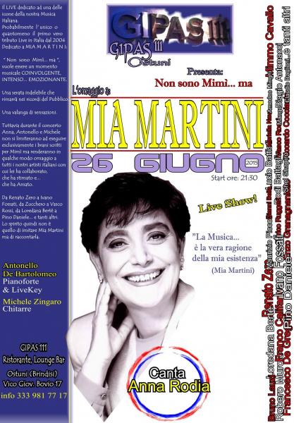 Live in Omaggio a MIA MARTINI