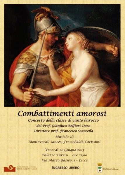 Combattimenti amorosi, concerto barocco a Lecce