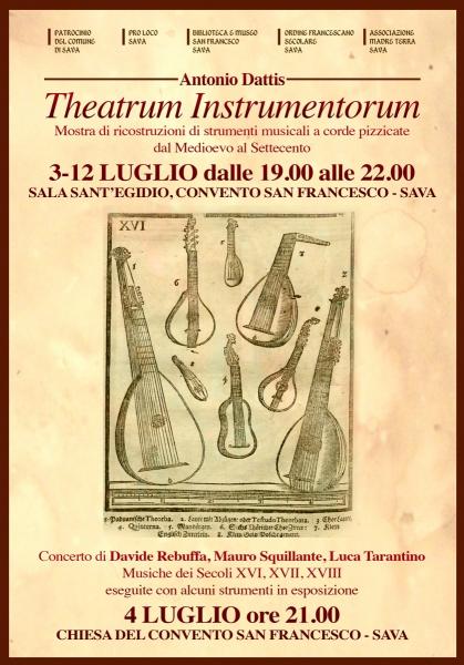 Theatrum Instrumentorum - Mostra di ricostruzione di strumenti musicali a corde pizzicate dal Medioevo al 700 del maestro ANTONIO DATTIS