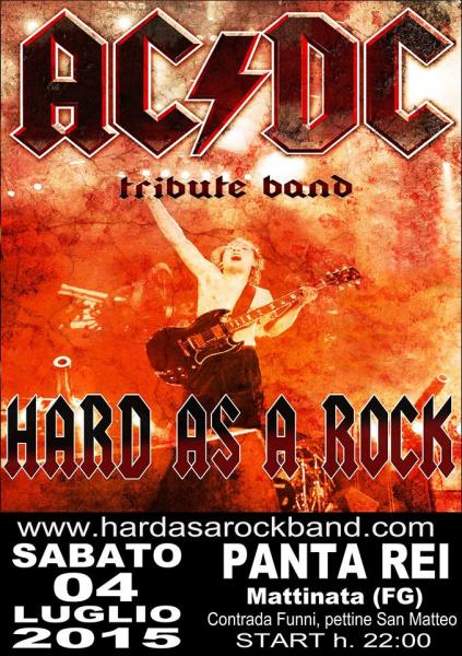 HARD AS A ROCK -AC/DC Tribute- @ PANTA REI, Mattinata (FG)