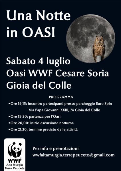 Una Notte in Oasi "Oasi Wwf Cesare Soria"