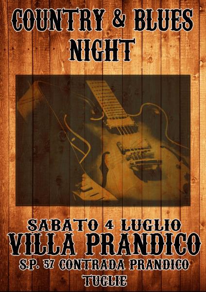 Country & Blues Night at Villa Prandico - Tuglie