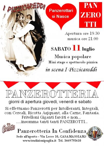 Danze e Spettacoli di Musiche popolari: la PIZZICA con Degustazione di Panzerotti