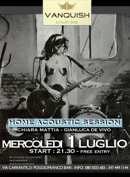 HOME ACOUSTIC SESSION: INTERNATIONAL COVER ACOUSTIC DUO at Vanquish Luxury Bar (Bari)