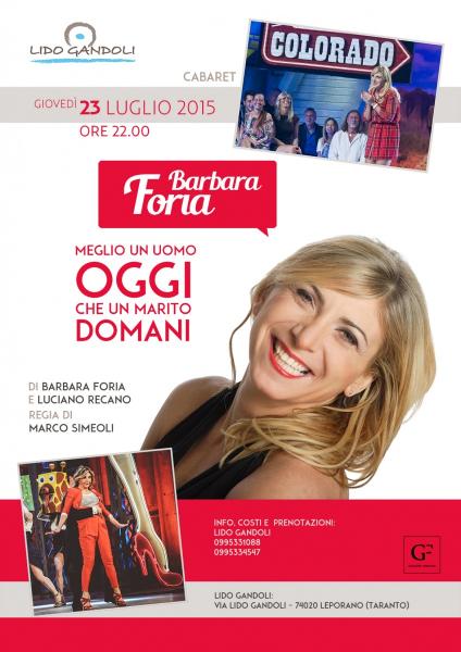 Spettacolo di Cabaret di Barbara Foria