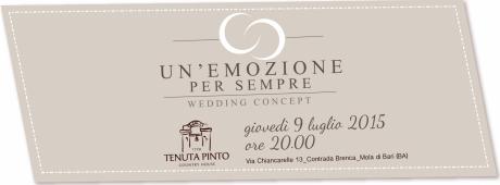 UN'EMOZIONE PER SEMPRE wedding concept