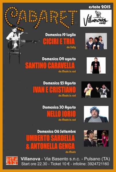 Inaugurazione rassegna "Villanova Cabaret" con "Ciciri e Tria" (da Zelig)