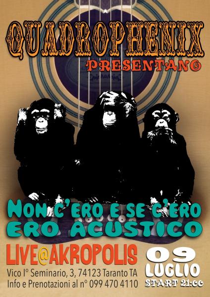 "Non c'ero e se c'ero ero acustico"