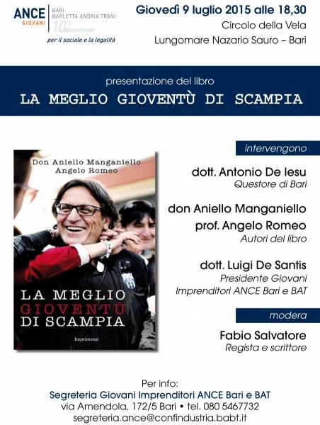 Presentazione a Bari de “La meglio gioventù di Scampia”, il nuovo libro di don Aniello Manganiello, già parroco di Scampia