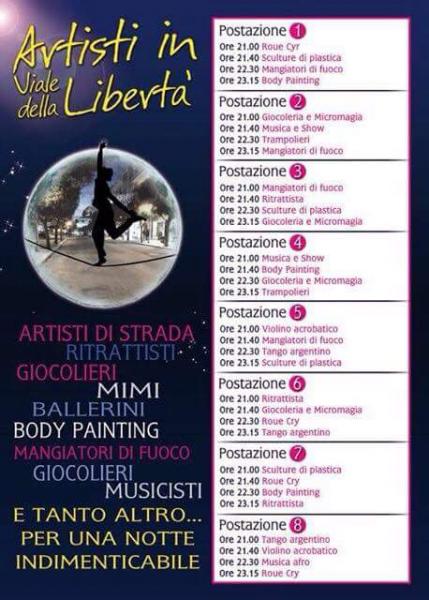 Artisti in Viale della Libertà