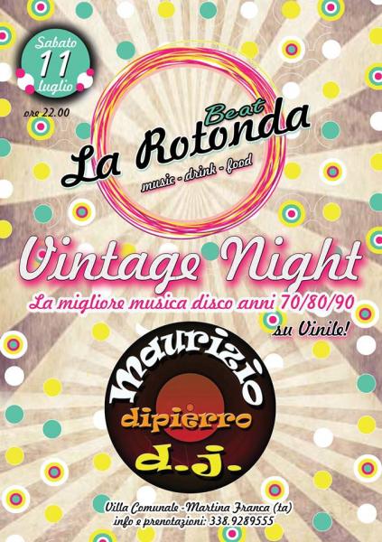 VINTAGE NIGHT - Disco anni 70/80/90 rigorosamente su VINILE con Maurizio Di Pierro DJ!