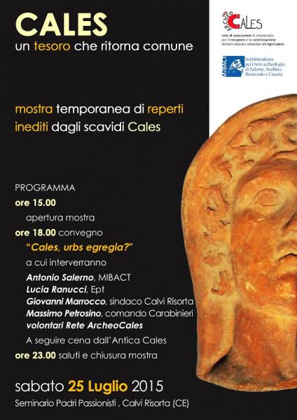 Mostra temporanea di reperti archeologici dell’antica città di Cales