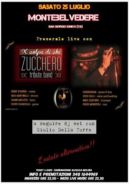 Tributo a Zucchero & dj set con Giulio Della Torre
