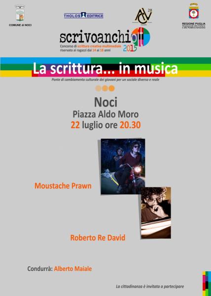 La Scrittura … in musica, con I Moustache Prawn e Roberto Re David