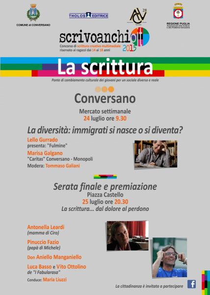 Serata finale e premiazione  La scrittura... dal dolore al perdono