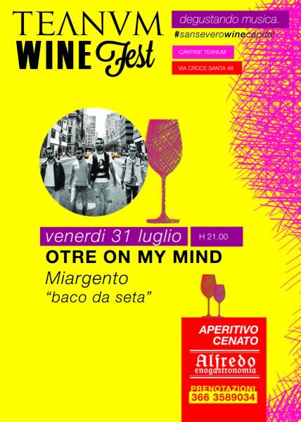 Teanum Wine Fest: il 31 Luglio i Miargento Presentano “baco da Seta”