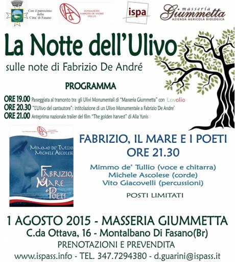 La notte dell'Ulivo sulle note di Fabrizio De André