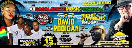 Casalabate Music Festival 2015 a Ferragosto con Rodigan, Richie Stevens e Shuga