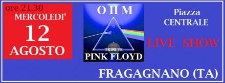EVENTO RINVIATO AL 16 AGOSTO - OHM PINK FLOYD LIVE SHOW - Piazza RISORGIMENTO Fragagnano (TA)