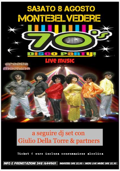 Disco Party anni ’70: Live Music & Dj Set