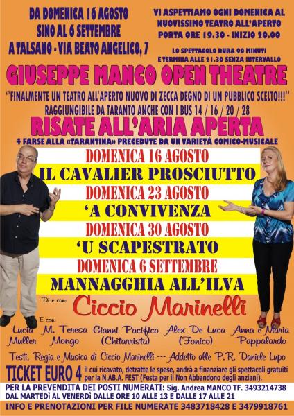 La Compagnia Teatrale Di Marinelli in un nuovo teatro all'aperto