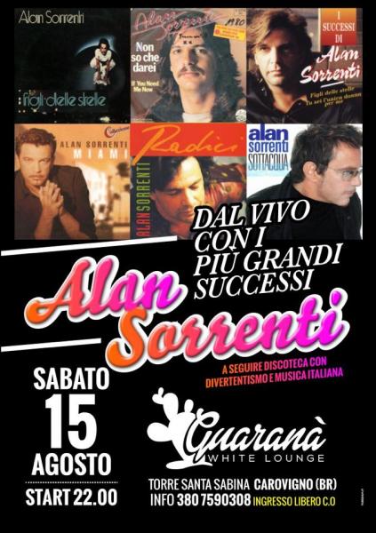 Alan Sorrenti al Guarana'